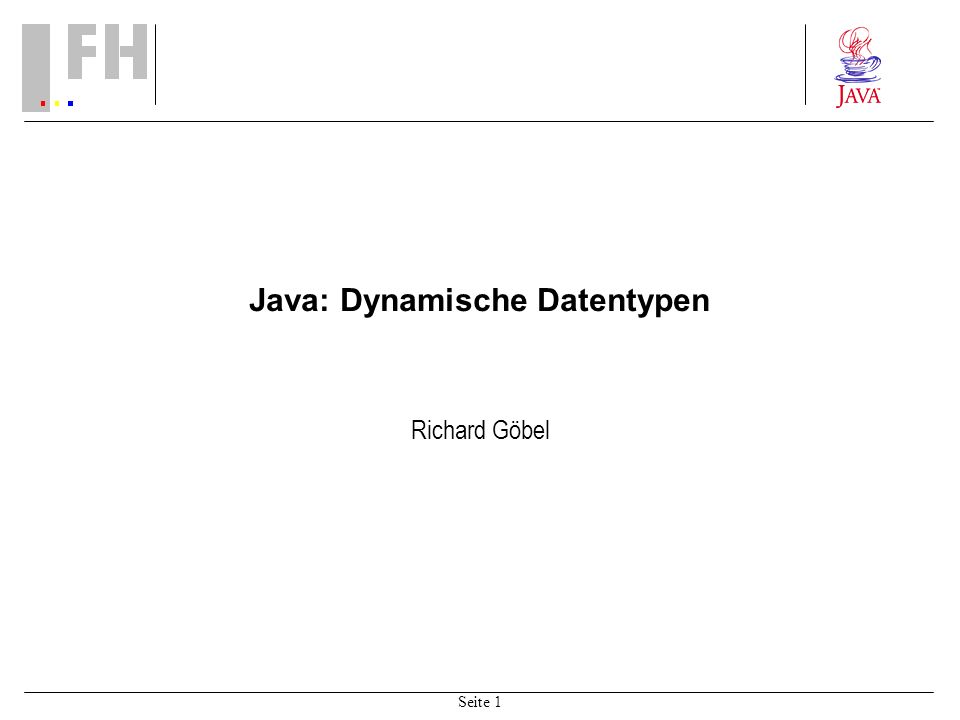 Java: Dynamische Datentypen