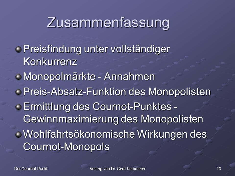 Vortrag von Dr. Gerd Kammerer