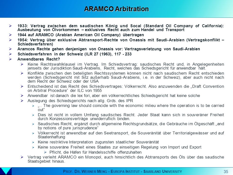 Prof. Dr. Werner Meng - Europa Institut - Saarland University