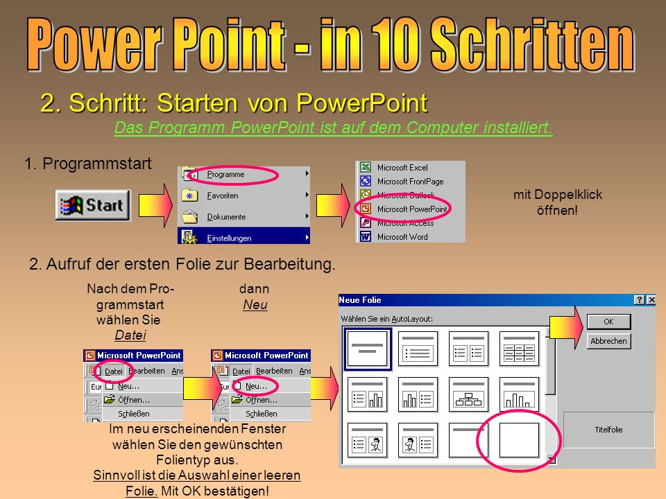 Power Point - in 10 Schritten