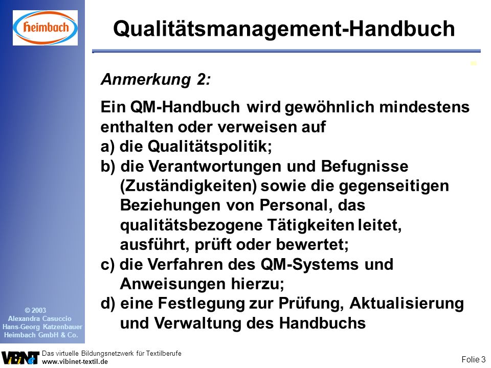 Qualitätsmanagement-Handbuch