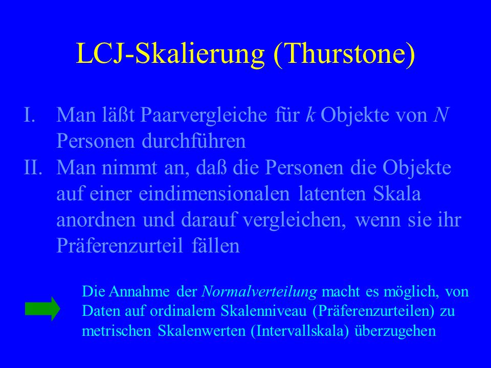 LCJ-Skalierung (Thurstone)