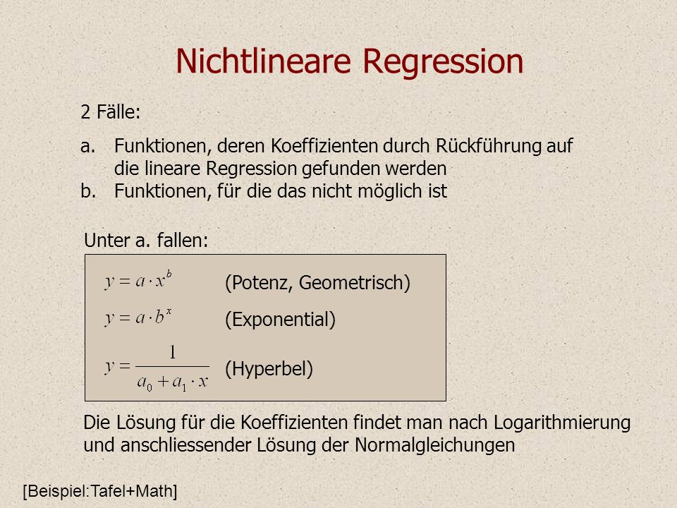 Nichtlineare Regression