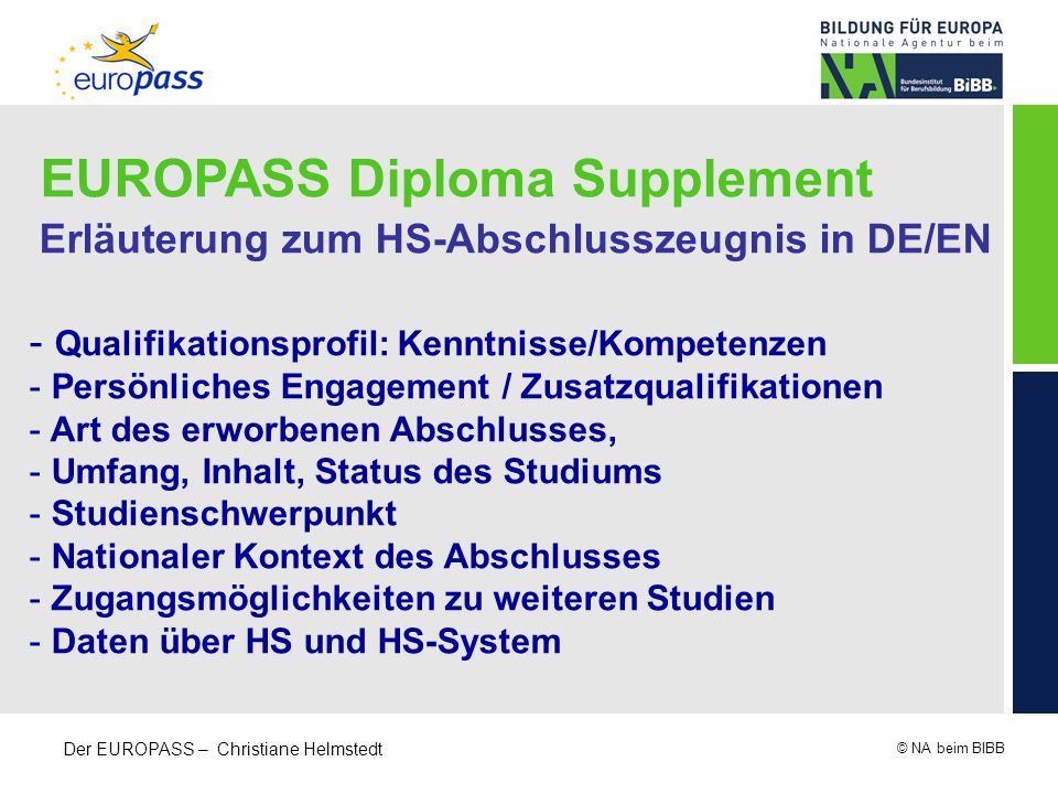 EUROPASS Diploma Supplement