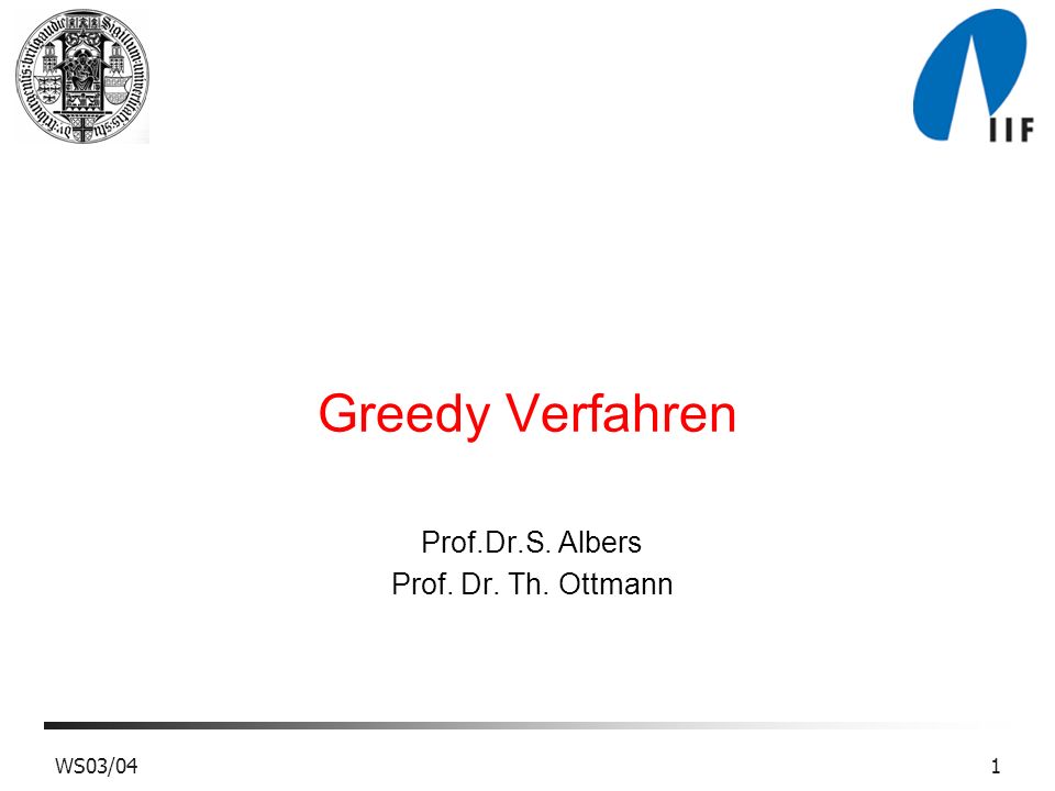 Prof.Dr.S. Albers Prof. Dr. Th. Ottmann