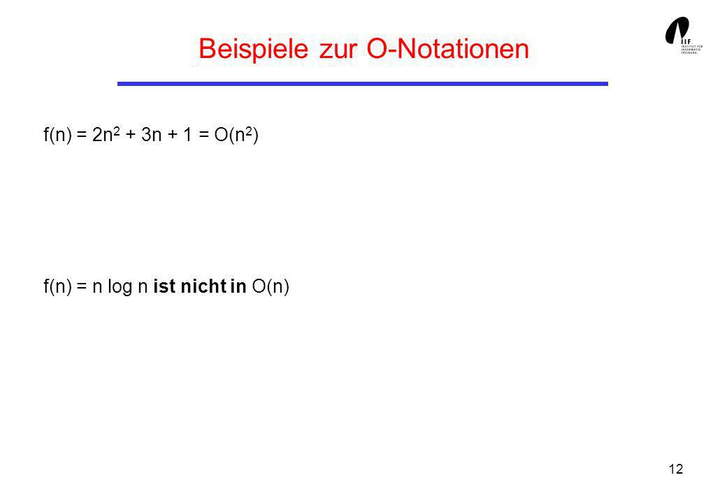Beispiele zur O-Notationen
