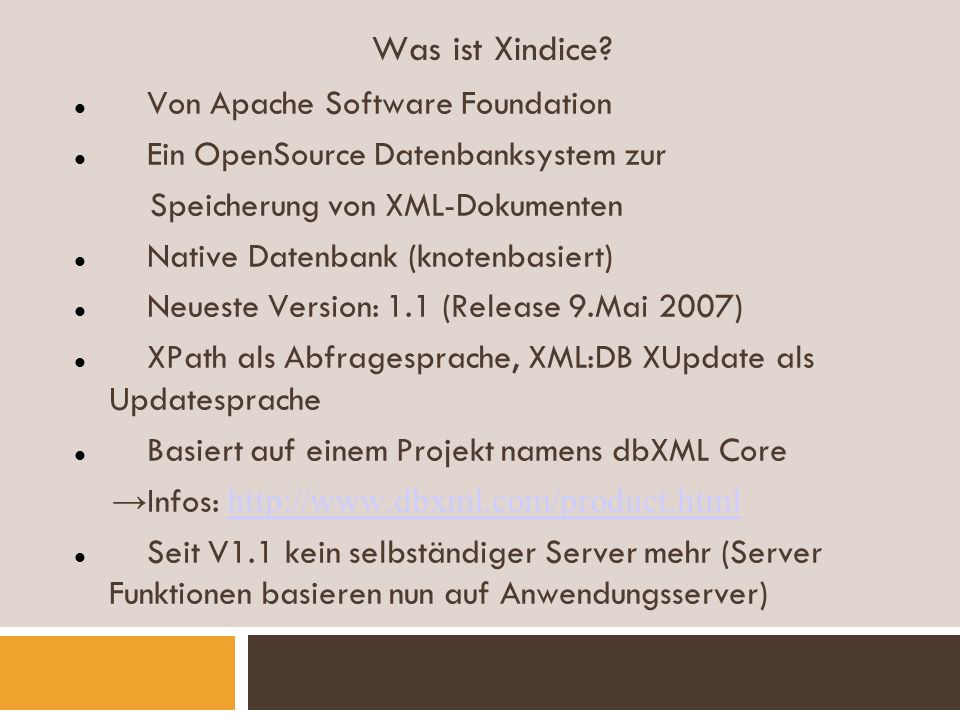 Was ist Xindice Von Apache Software Foundation