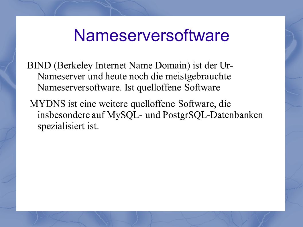 Nameserversoftware