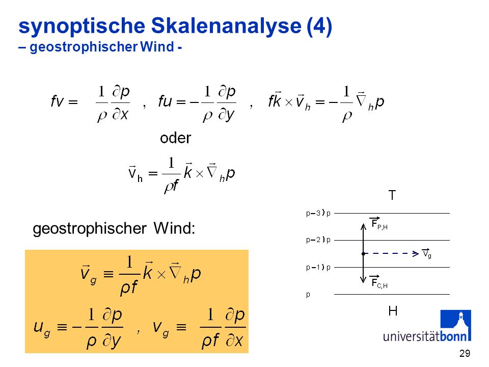 synoptische Skalenanalyse (4) – geostrophischer Wind -
