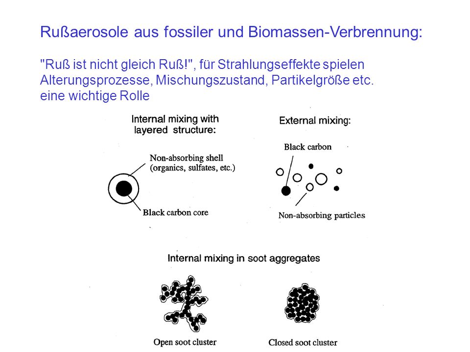 Rußaerosole aus fossiler und Biomassen-Verbrennung: