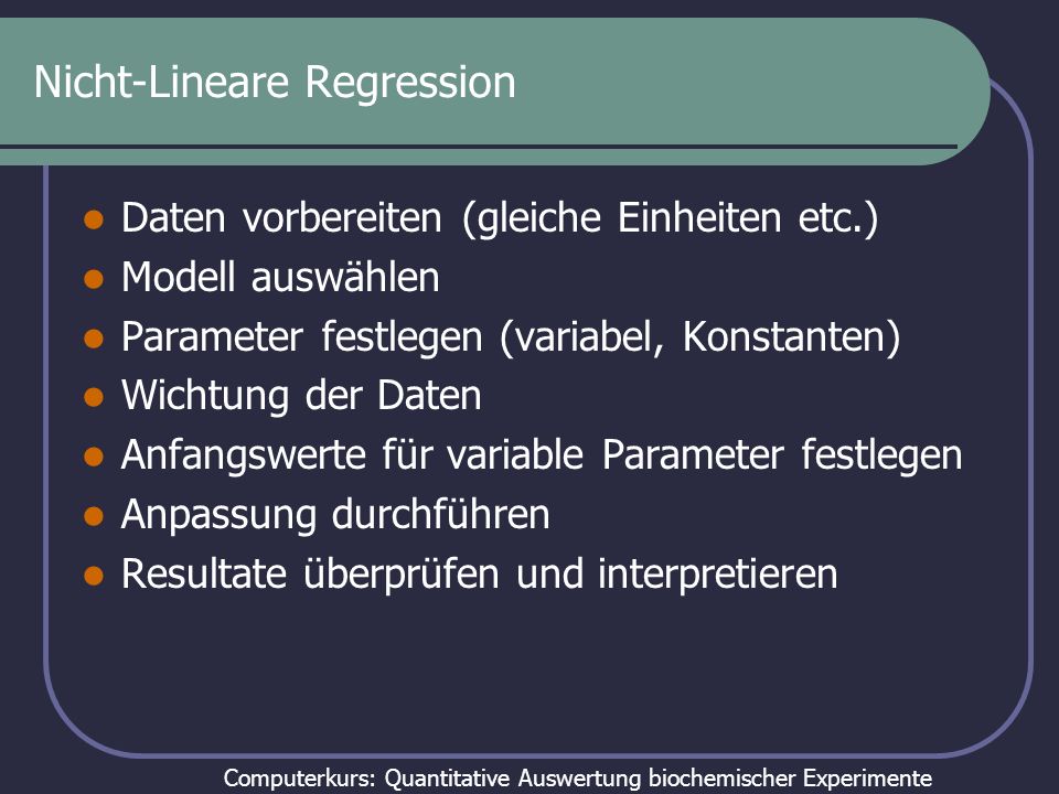 Nicht-Lineare Regression