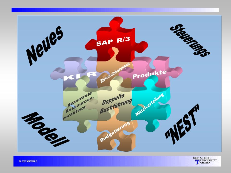 Steuerungs Neues NEST Modell SAP R/3 Zielvereinbarungen Produkte KLR
