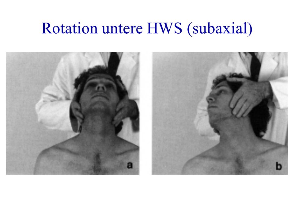 Rotation untere HWS (subaxial)