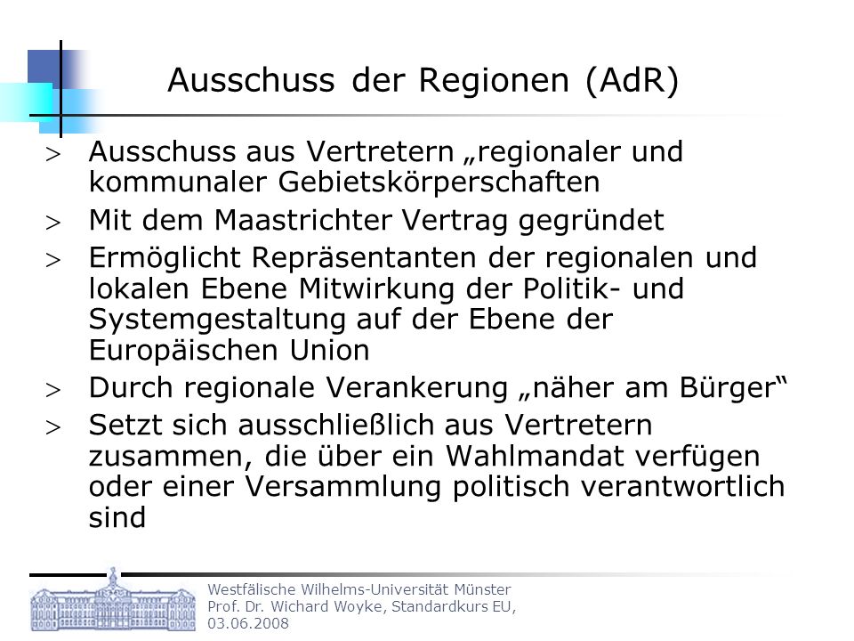 Ausschuss der Regionen (AdR)