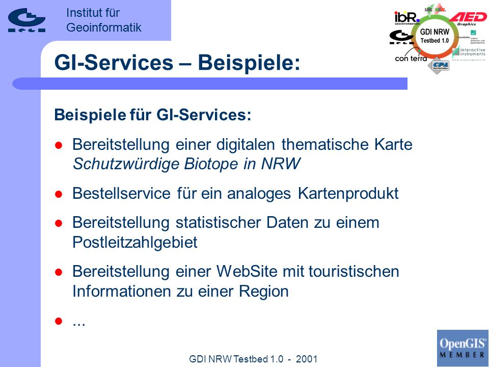 GI-Services – Beispiele: