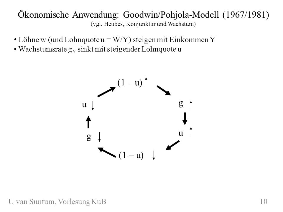 Ökonomische Anwendung: Goodwin/Pohjola-Modell (1967/1981)