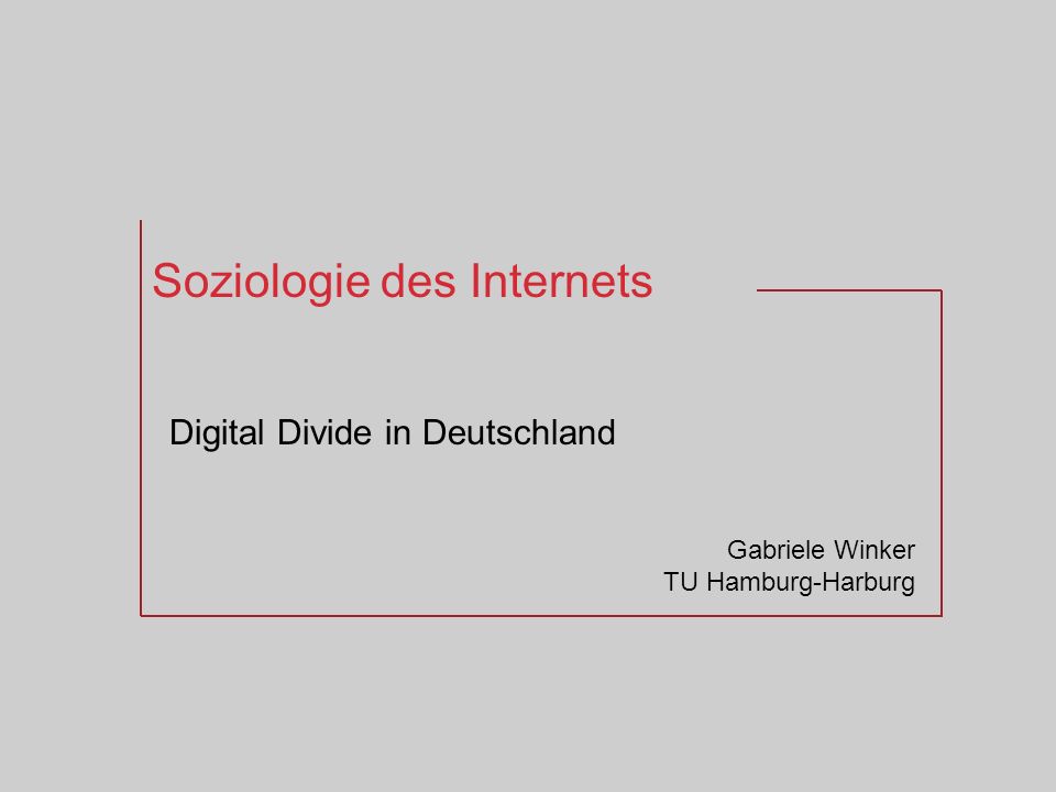 Digital Divide in Deutschland