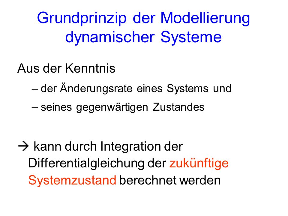 Grundprinzip der Modellierung dynamischer Systeme