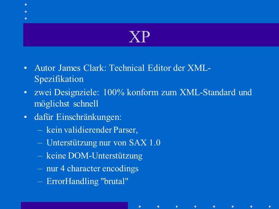 XP Autor James Clark: Technical Editor der XML-Spezifikation