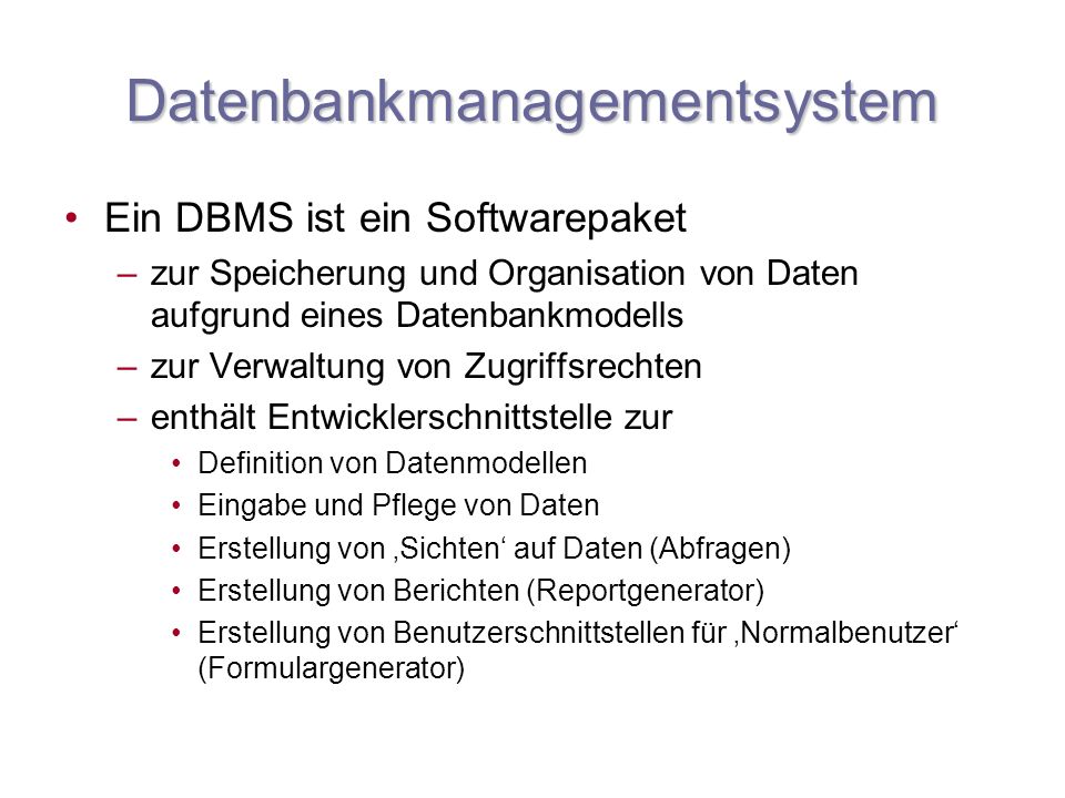 Datenbankmanagementsystem
