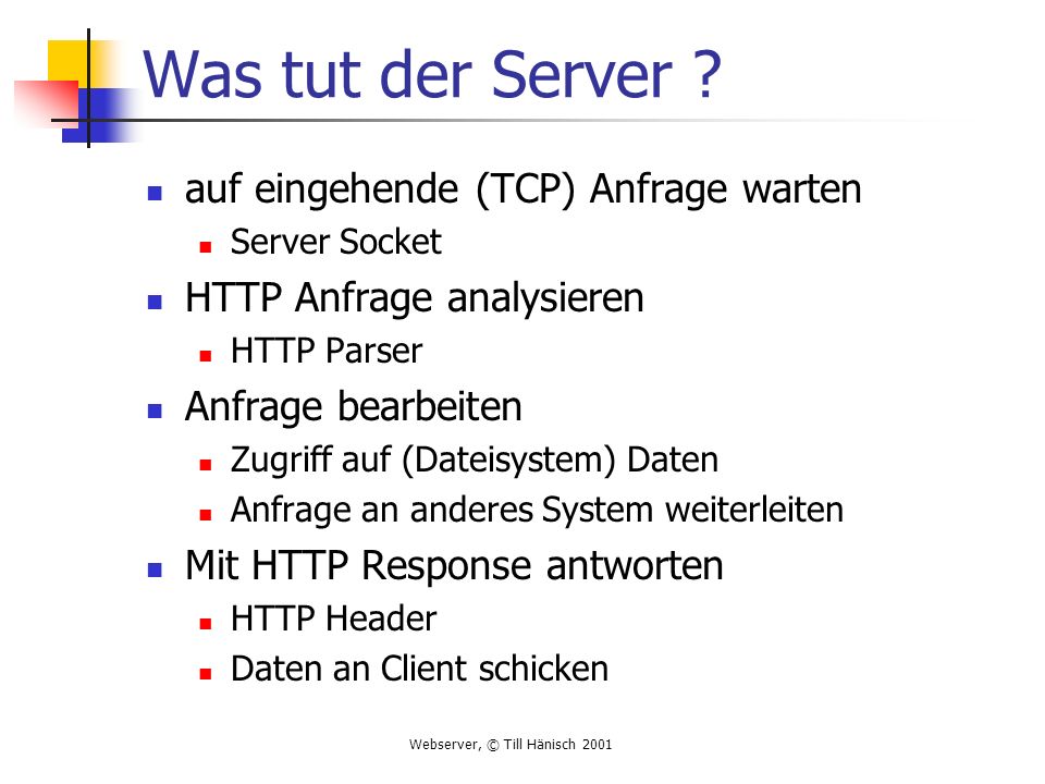 Was tut der Server auf eingehende (TCP) Anfrage warten