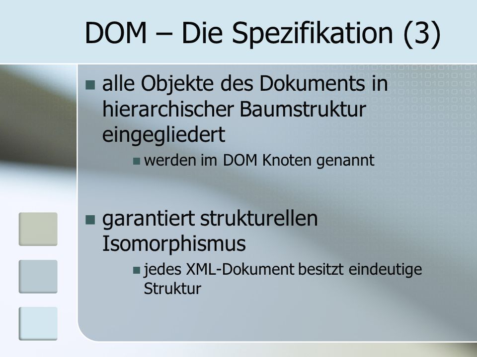DOM – Die Spezifikation (3)