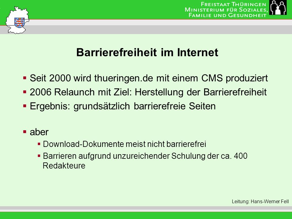 Barrierefreiheit im Internet