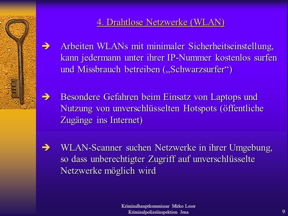 4. Drahtlose Netzwerke (WLAN)
