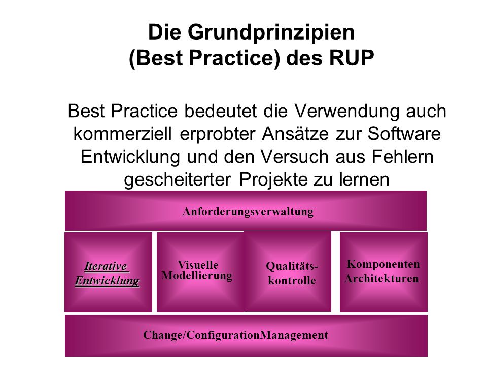 Die Grundprinzipien (Best Practice) des RUP