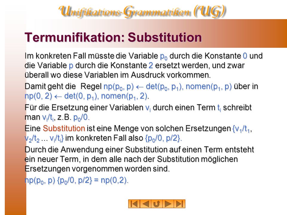 Termunifikation: Substitution