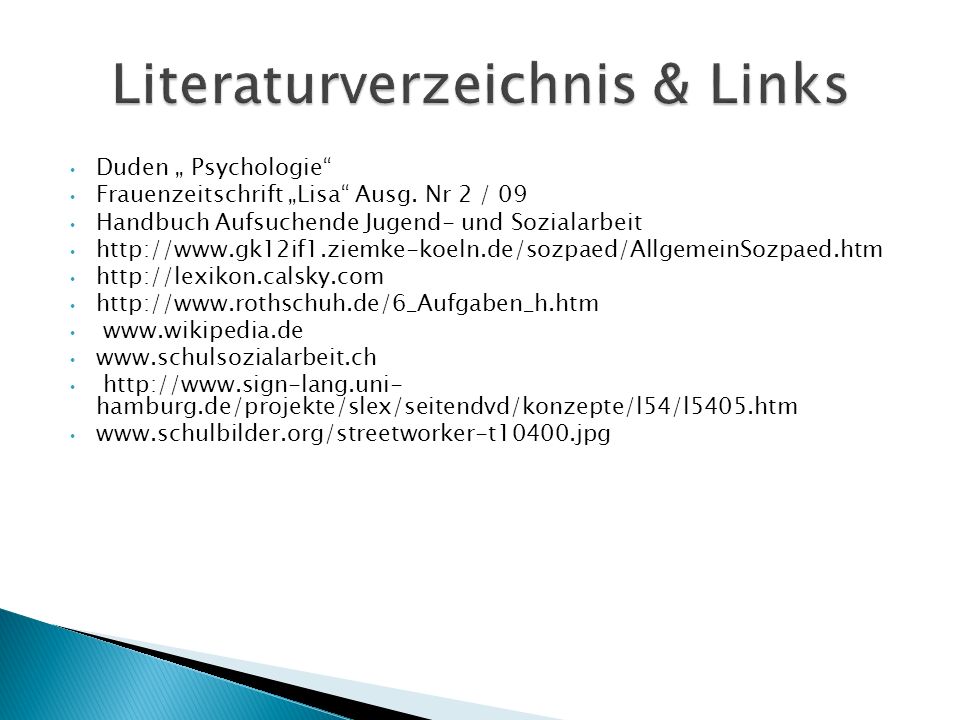 Literaturverzeichnis & Links