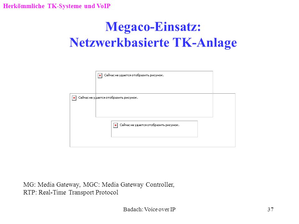 Megaco-Einsatz: Netzwerkbasierte TK-Anlage