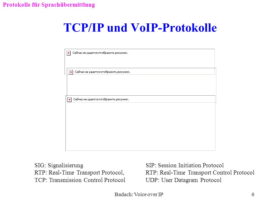 TCP/IP und VoIP-Protokolle