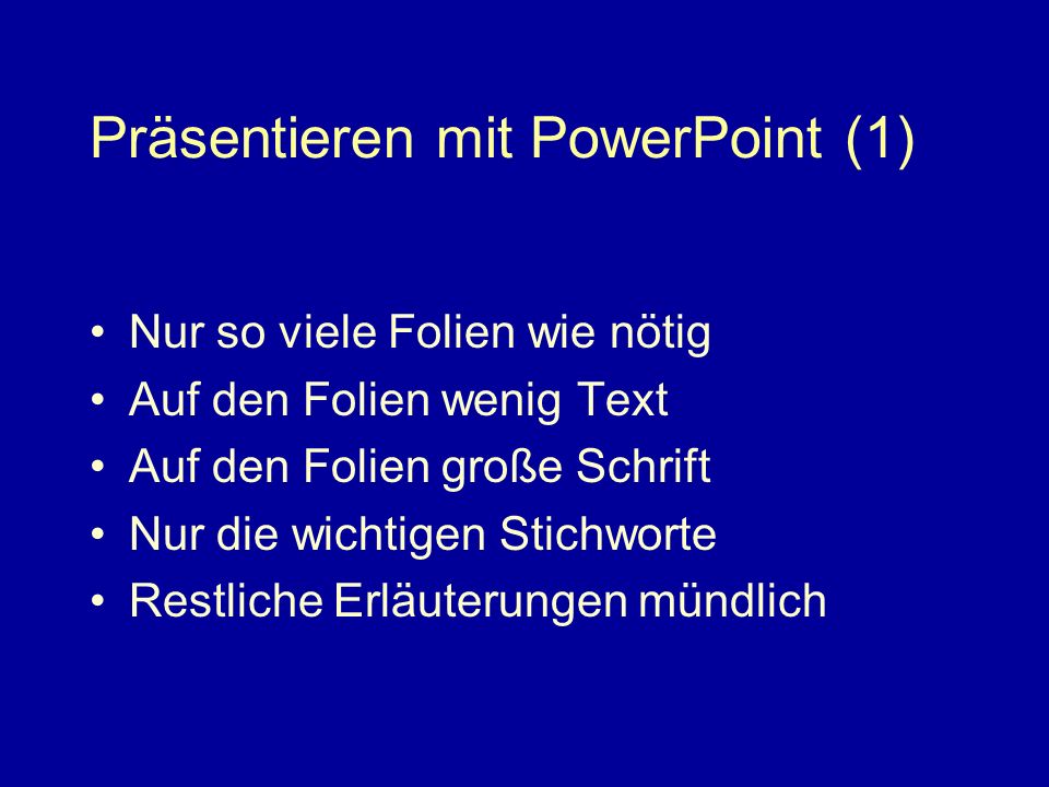 Präsentieren mit PowerPoint (1)
