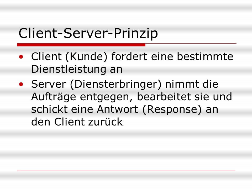 Client-Server-Prinzip