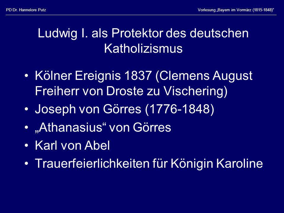 Ludwig I. als Protektor des deutschen Katholizismus