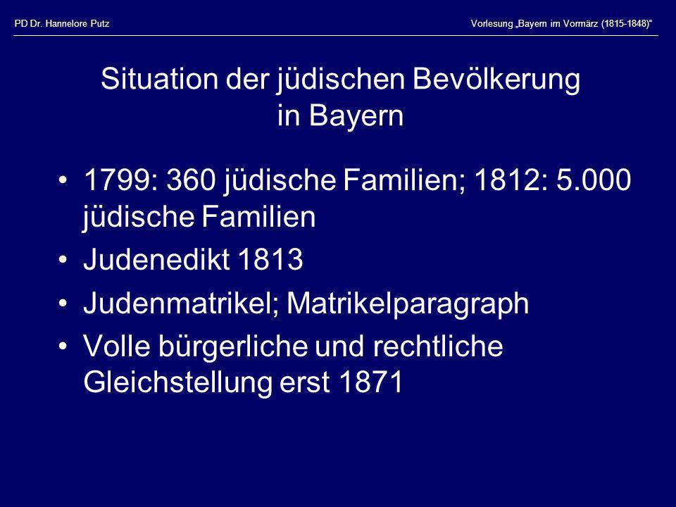 Situation der jüdischen Bevölkerung in Bayern