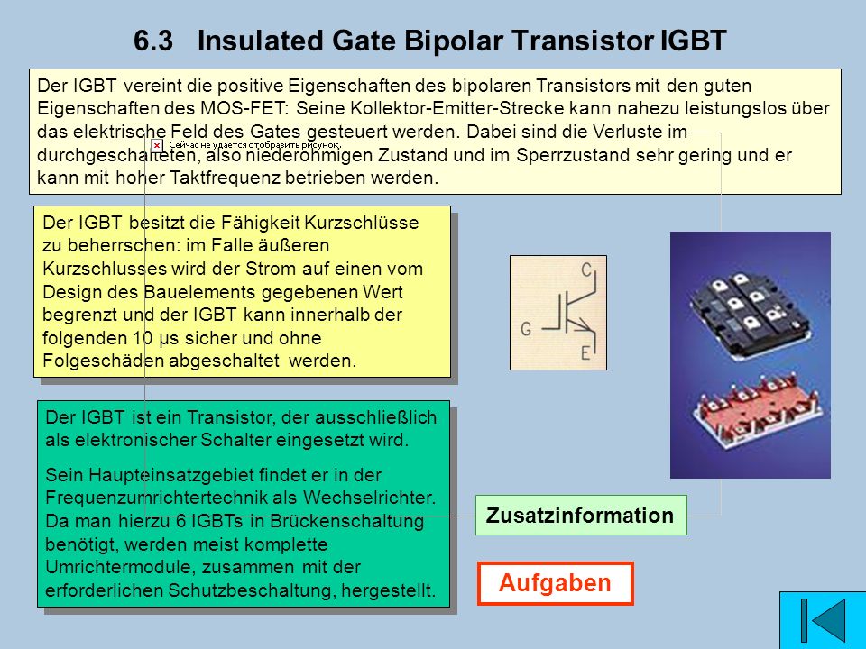 6.3 Insulated Gate Bipolar Transistor IGBT