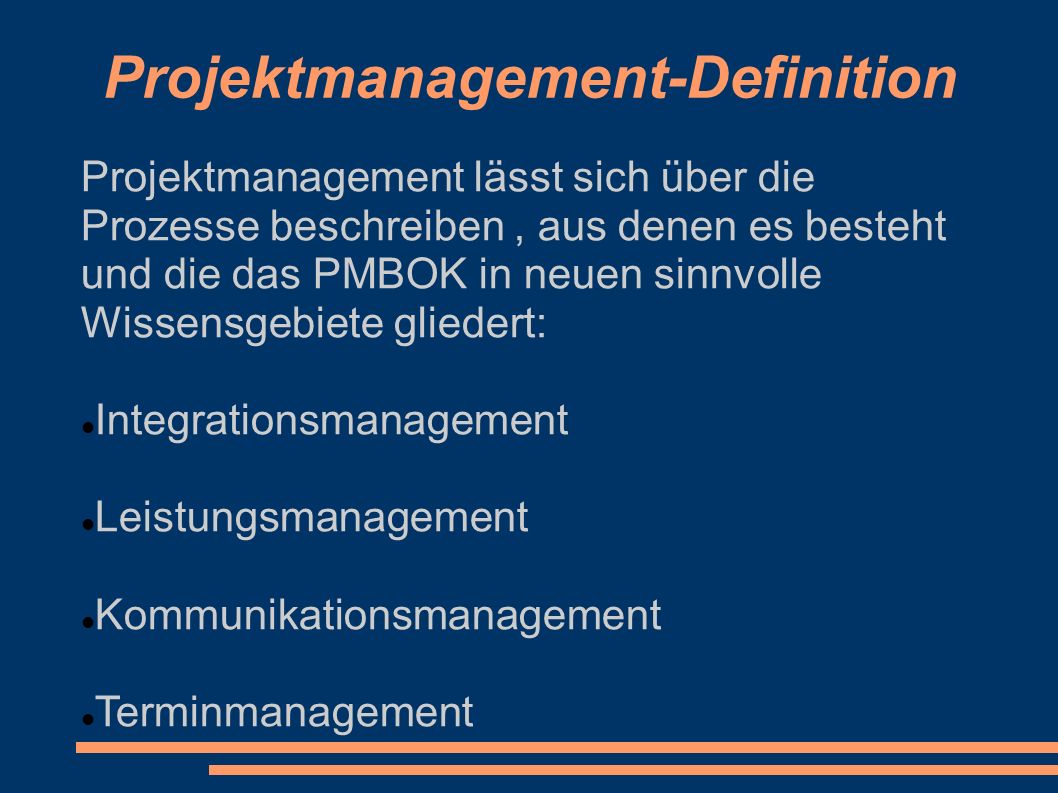Projektmanagement-Definition