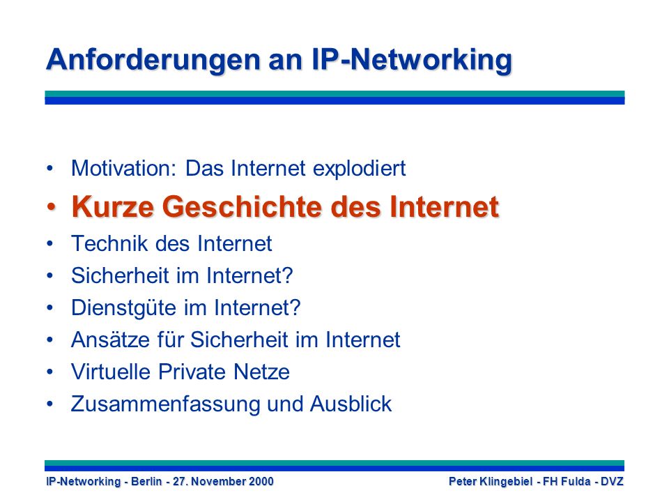 Anforderungen an IP-Networking