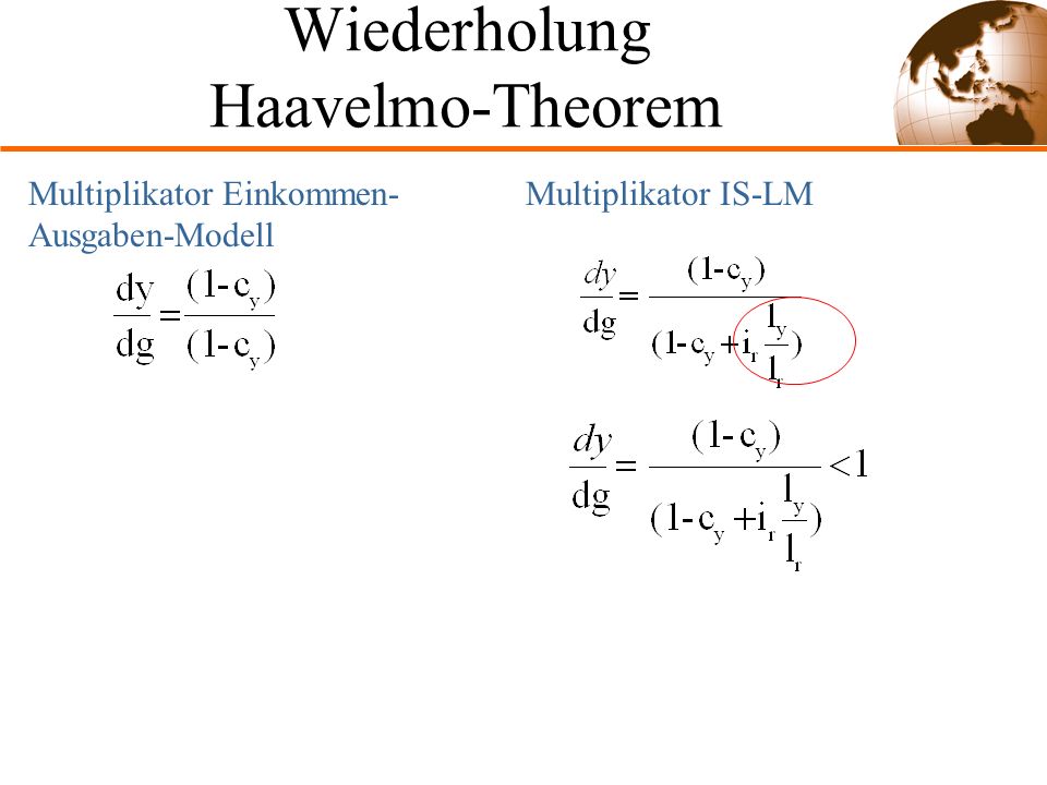 Wiederholung Haavelmo-Theorem