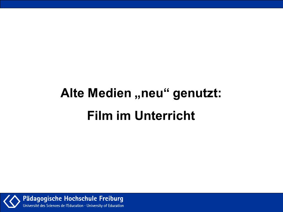 Alte Medien „neu genutzt: