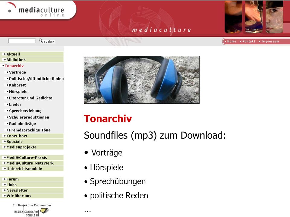 Soundfiles (mp3) zum Download: Vorträge
