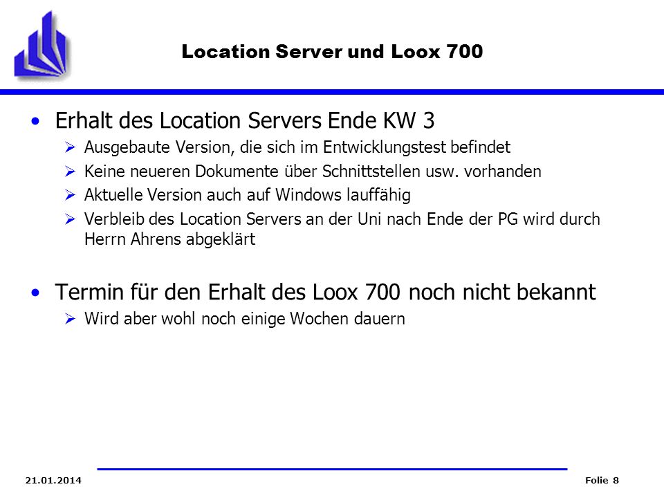 Location Server und Loox 700