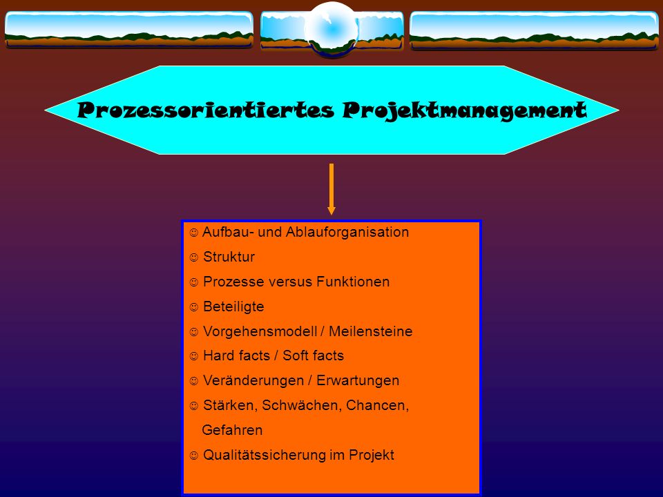 Prozessorientiertes Projektmanagement