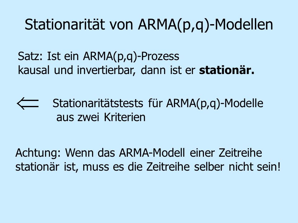 Stationarität von ARMA(p,q)-Modellen