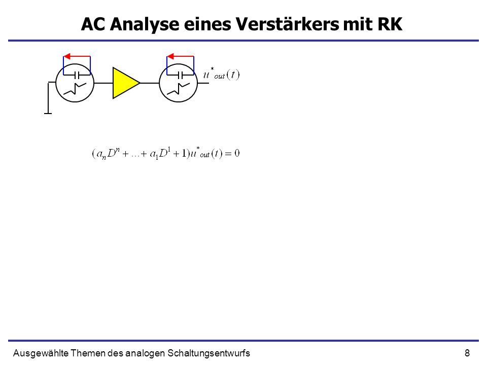 AC Analyse eines Verstärkers mit RK