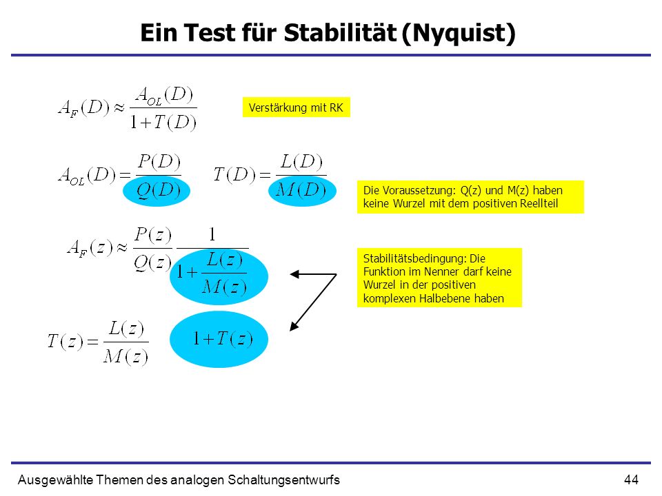 Ein Test für Stabilität (Nyquist)