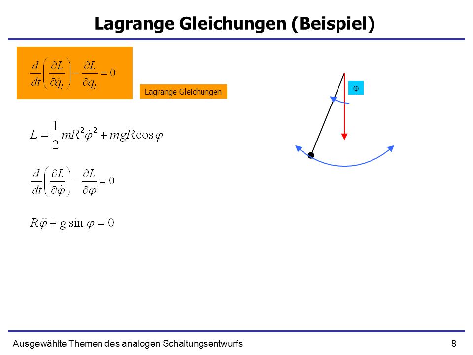 Lagrange Gleichungen (Beispiel)