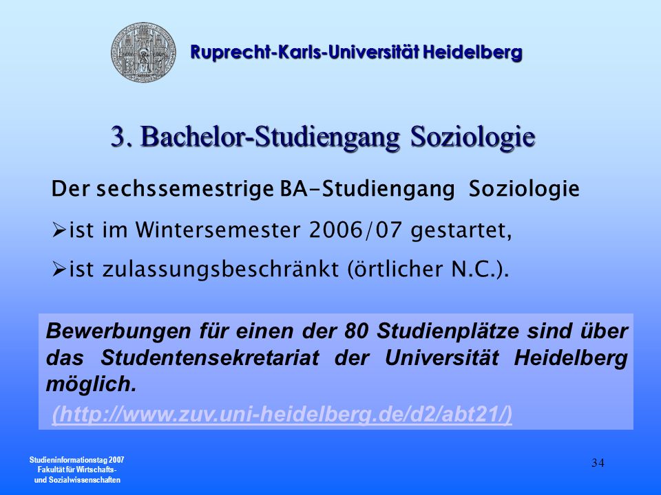 3. Bachelor-Studiengang Soziologie